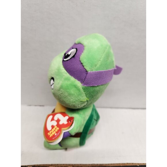 Ty Beanie Babies Donatello Teenage Mutant Ninja Turtles Plush 6" Green & Purple - Picture 2 of 9